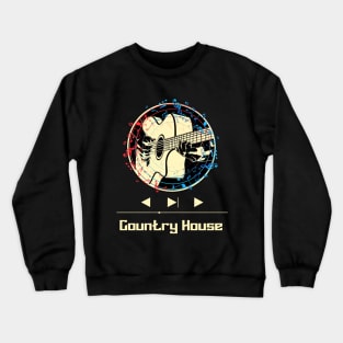 Country House on Guitar Crewneck Sweatshirt